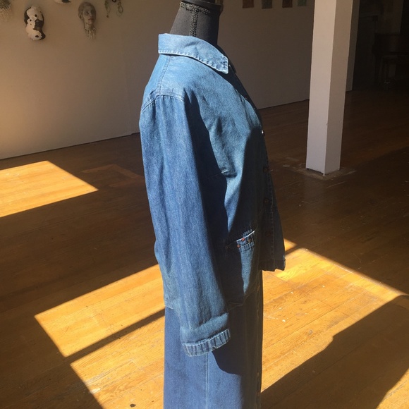 Denim button down with patchwork and beading - Picture 5 of 9